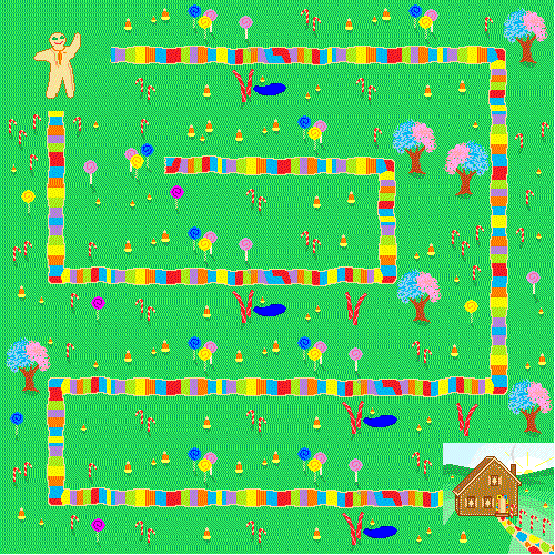 Candy World, wander through this land of Candy and fun MAZE CREATOR TILER